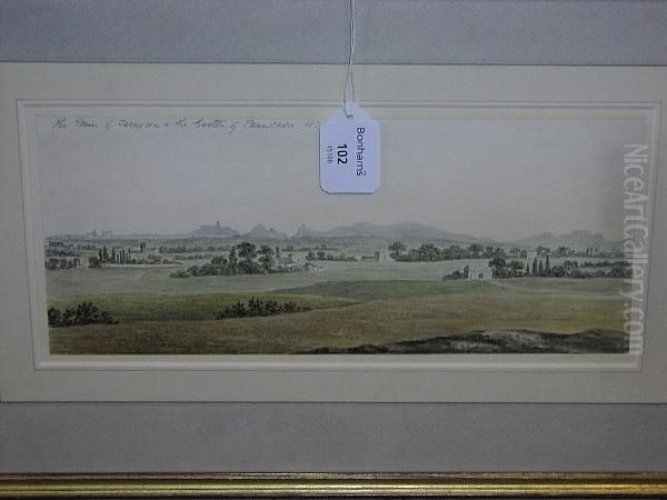 The Plain Of Tarascon And The Castle Of Beaucaire Oil Painting by William Cowen