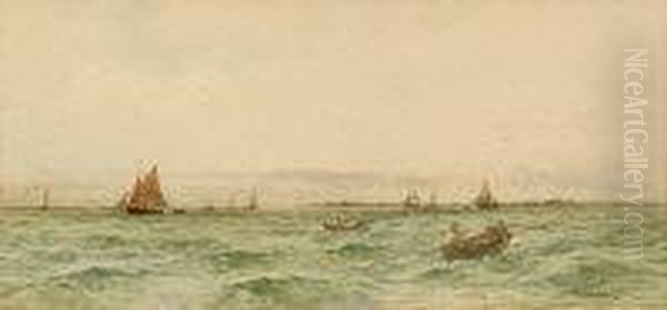 Near Burnham On Crouch Oil Painting by Charles Edward Cox