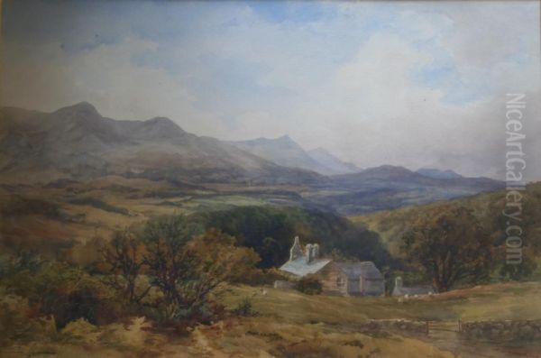 North Wales Signed Oil Painting by Charles T. Cox