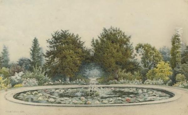 The Gardens At Hampton Court Palace by Charles T. Cox