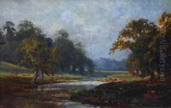 The River At Blackdown Oil Painting by Herbert Edward Cox