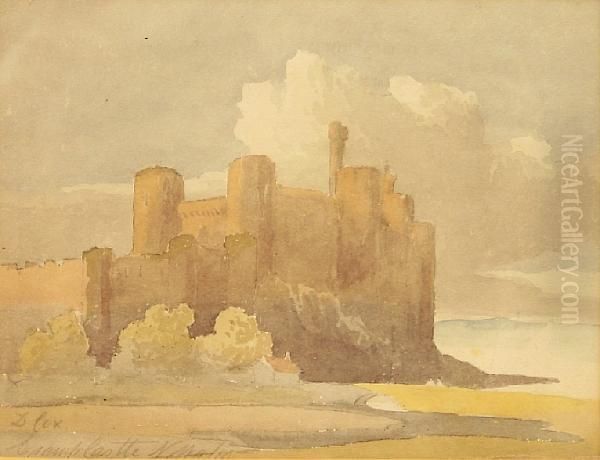 Gramps Castle, N. Wales Oil Painting by David Cox Snr.