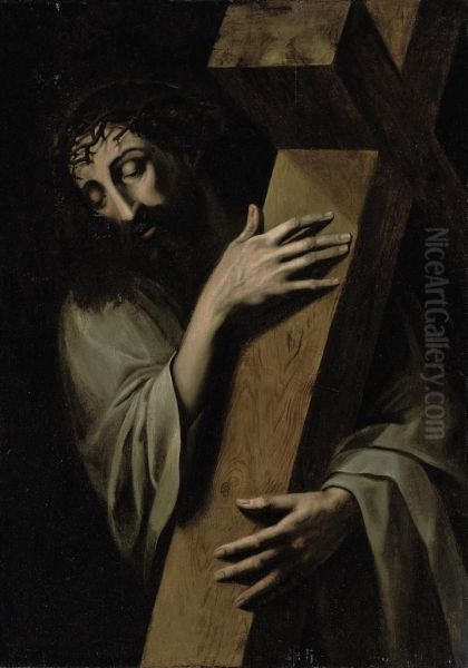 Christ Carrying The Cross Oil Painting by Michiel Coxie