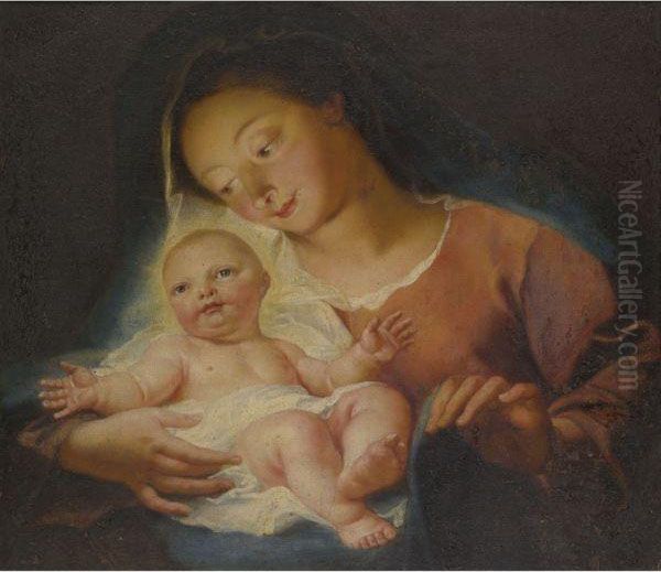 Madonna And Child Oil Painting by Antoine Coypel