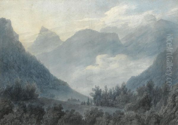 View Of The Grand Chartreuse Oil Painting by John Robert Cozens