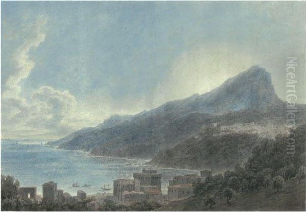 Vietri And Raito Oil Painting by John Robert Cozens