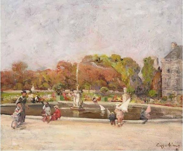 Luxembourg Gardens, Paris Oil Painting by Ciro Cozzolino