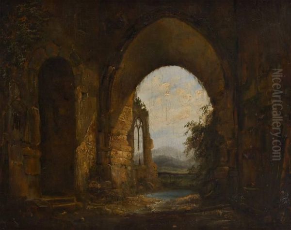 Les Ruines Oil Painting by Reinier Craeyvanger