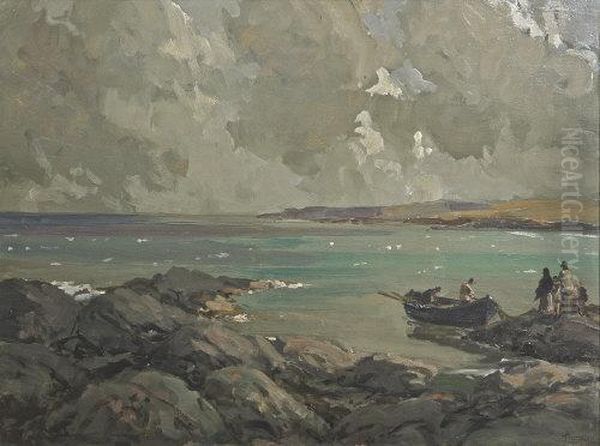 Herrings In The Bay Oil Painting by James Humbert Craig