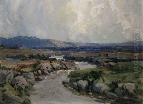 Muckish River, Behind Glenveigh Oil Painting by James Humbert Craig