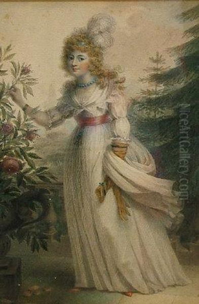 Portrait Of A Lady In A Garden Oil Painting by William Marshall Craig