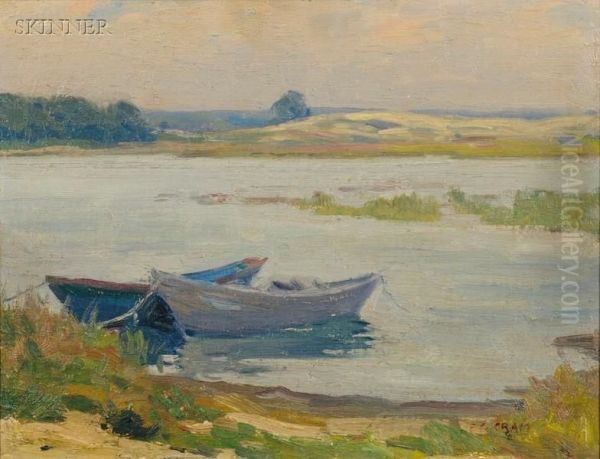 A Quiet Cove-cape Porpoise Oil Painting by Allen Gilbert Cram