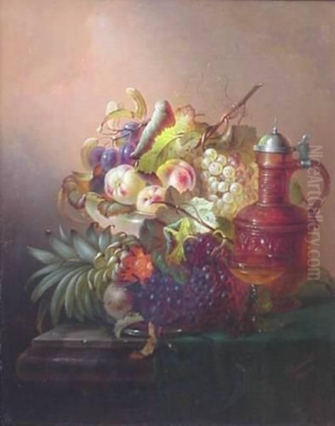 Still-life Of Fruit Oil Painting by Carl Casar Cramer