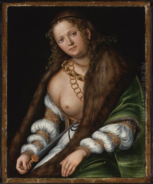 Lucretia Oil Painting by Lucas The Elder Cranach