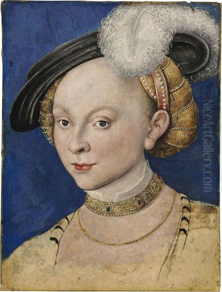 Portrait Of A Lady Oil Painting by Lucas The Younger Cranach