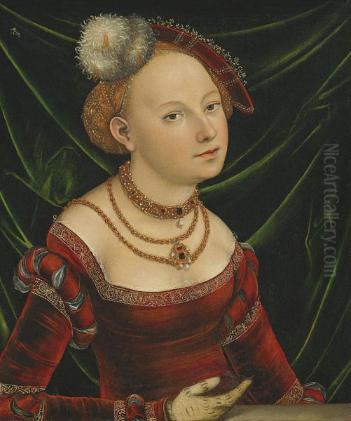 Portrait Of A Woman Oil Painting by Lucas The Younger Cranach