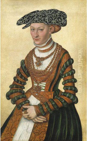 Portrait Of A Lady Oil Painting by Lucas The Younger Cranach