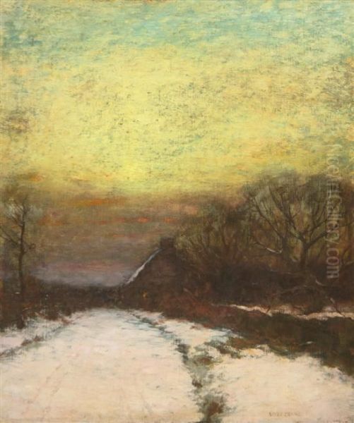 Winter Glow Oil Painting by Bruce Crane