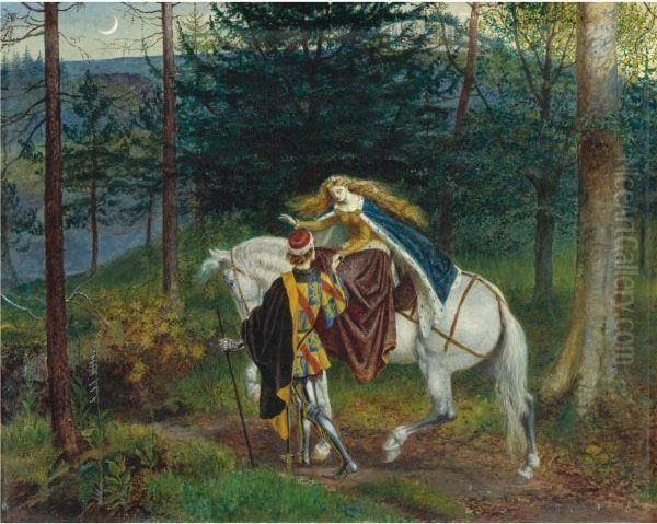 La Belle Dame Sans Merci Oil Painting by Walter Crane