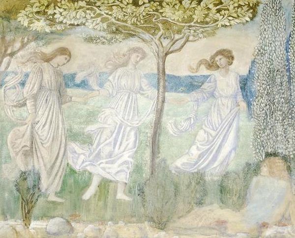 The Three Graces Oil Painting by Walter Crane