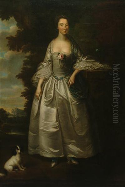 Portrait Of A Lady Oil Painting by James Cranke