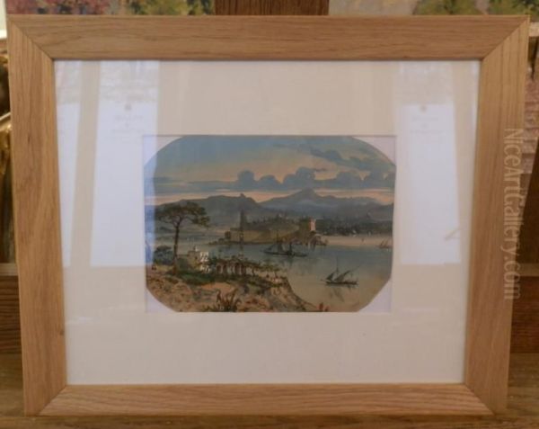 Marseille Oil Painting by Louis Amable Crapelet