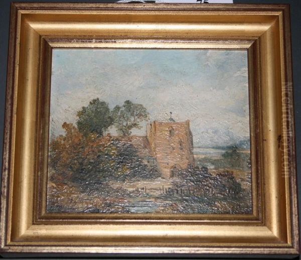 View Of A Countrychurch Oil Painting by Edmund Thornton Crawford