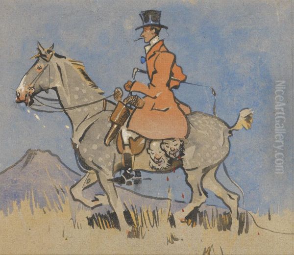 How Crawhall Pictured A Friend In The Boer War Oil Painting by Joseph Crawhall