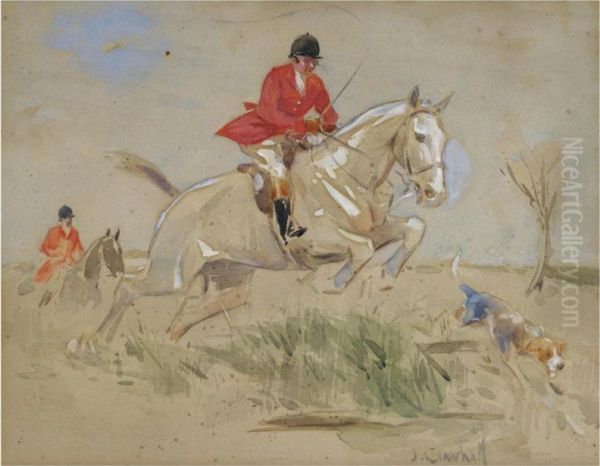 The Huntsmen Oil Painting by Joseph Crawhall