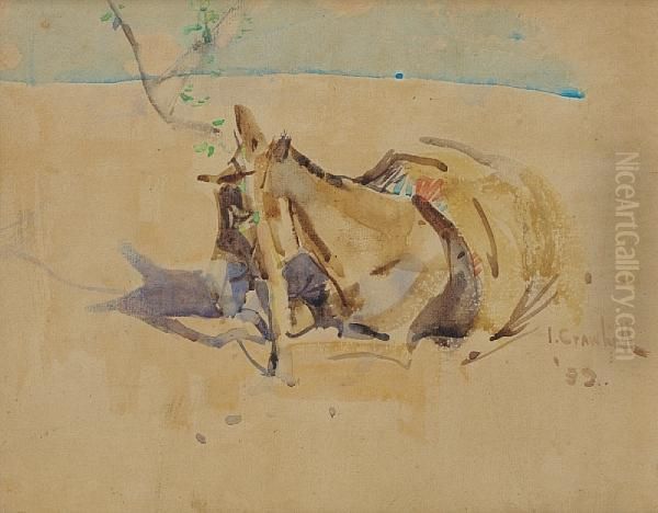 Donkey Resting Oil Painting by Joseph Ii Crawhall