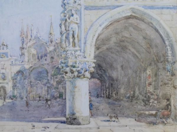 Un Coin Du Palais Ducal, Venezia Oil Painting by Lionel Townsend Crawshaw