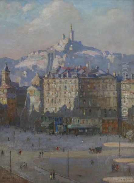 Notre Dame De La Garde, Marseilles Oil Painting by Lionel Townsend Crawshaw