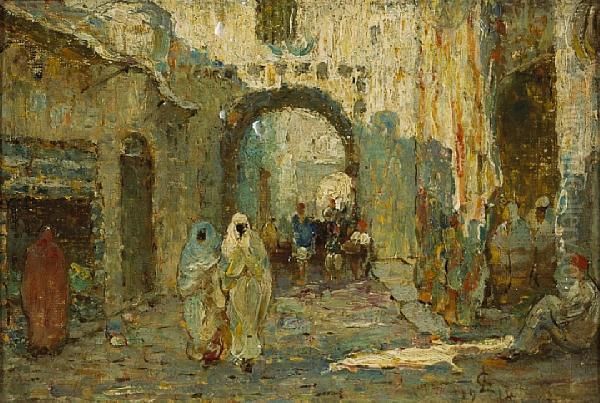 Tunis Oil Painting by Lionel Townsend Crawshaw