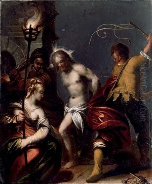 The Flagellation Oil Painting by Sante Creara