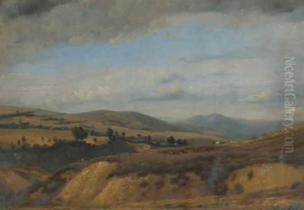 Paysage Oil Painting by Gerard Antoine Crehay