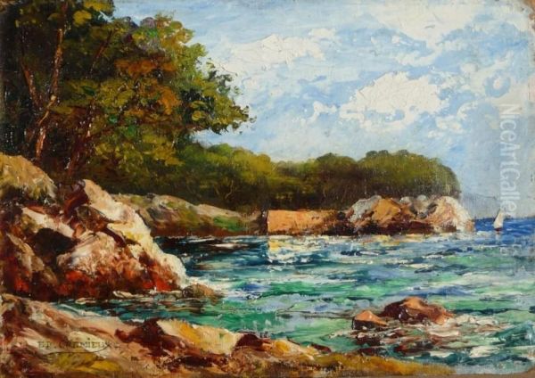 Calanques Pres De Marseille Oil Painting by Edouard Cremieux