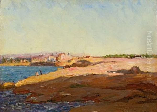 Pecheurs A Martigues. Oil Painting by Edouard Cremieux