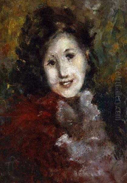 Portrait Of A Woman Oil Painting by Tranquillo Cremona