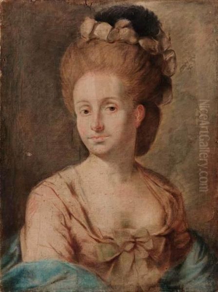 Ritratto Di Giovane Donna Oil Painting by Angelo Crescimbeni