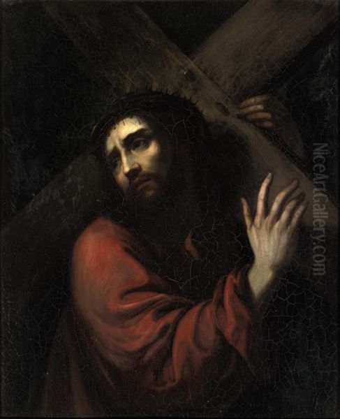 Christ Carrying The Cross Oil Painting by Daniele Crespi