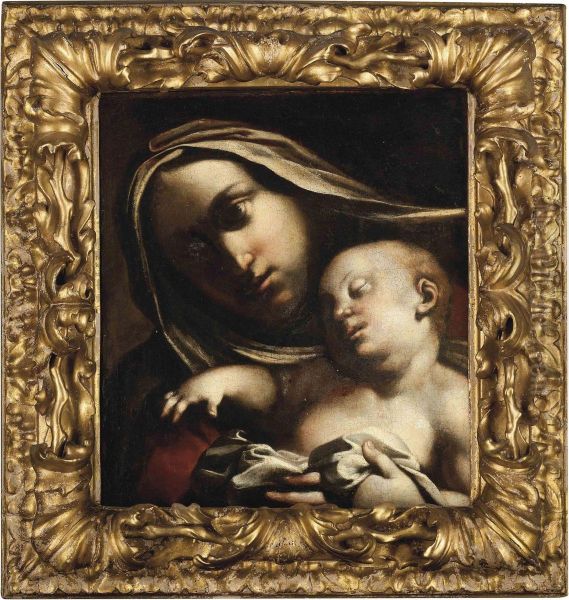 The Madonna And Child Oil Painting by Giuseppe Maria Crespi