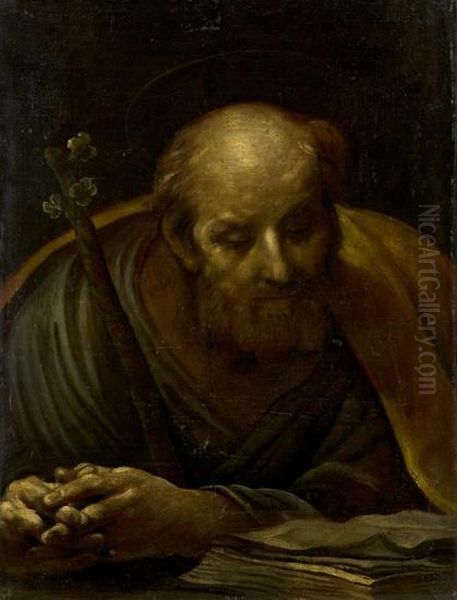 San Giuseppe Con Il Bastone Fiorito Oil Painting by Luigi Crespi