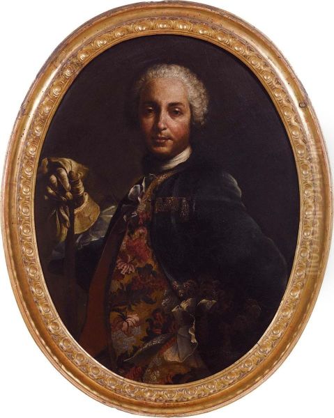 Ritratto Di Gentiluomo Conguanto Oil Painting by Luigi Crespi