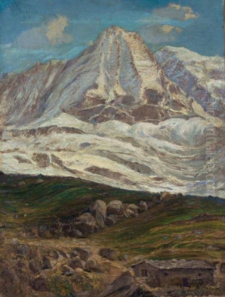 Paesaggio Montano Oil Painting by Carlo Cressini