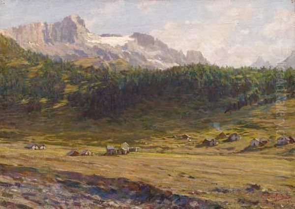 In Montagna Oil Painting by Carlo Cressini