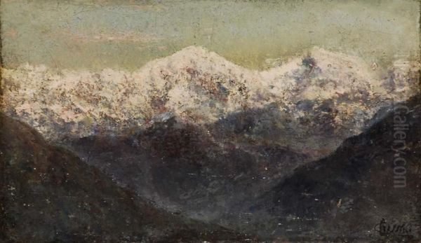 Montagne Oil Painting by Carlo Cressini