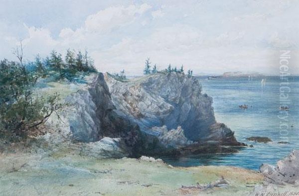 Rocky Coast. Oil Painting by William Nichol Cresswell