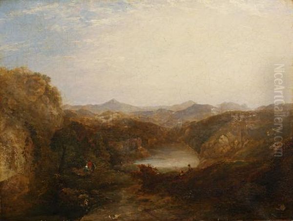 Welsh Cwm Oil Painting by Thomas Creswick