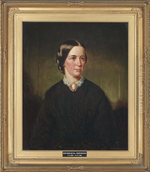 Portrait Of Mary Emmeline Hill-merryweather Oil Painting by Hugh Ford Crighton