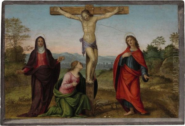 The Crucifixion Oil Painting by Francesco Franciabigio